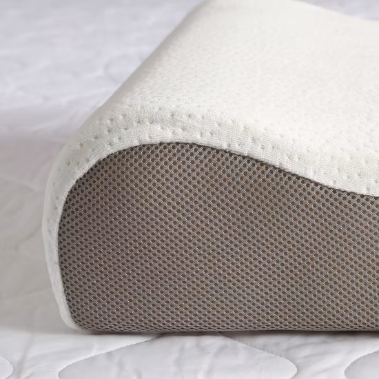 화이트 Velet DOT 자카드 커버 50d 메모리 폼 베개