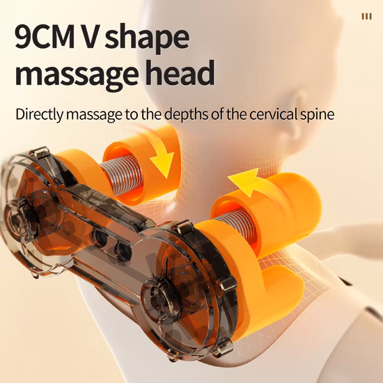 휴대용 마사지 의자 반죽 뒤로 목 마사지 기계 홈 오피스 좌석 지압 마사지 쿠션 열